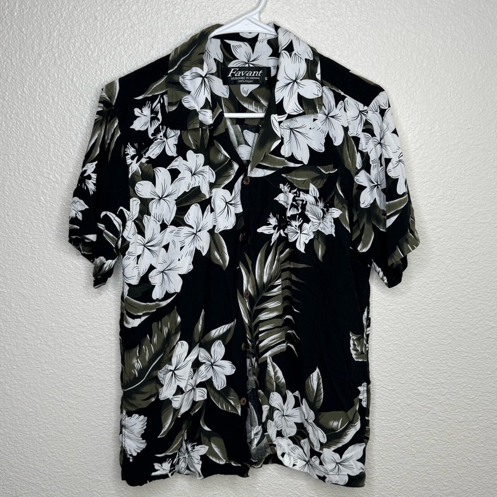 Black and White Floral Men's Shirt